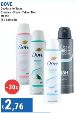 DiMeglio Dove Deodorante Spray offerta