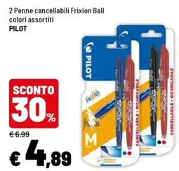 Iper La Grande Penne cancellabili Frixion Ball Pilot offerta