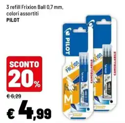 Iper La Grande Refill Frixion Ball 0,7 mm Pilot offerta
