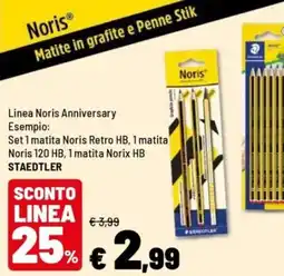 Iper La Grande Matite in grafite e Penne Stik Noris offerta