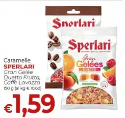 Maxi Nonna Isa Caramelle Sperlari Gran Gelée Duetto Frutta, Caffè Lavazza offerta