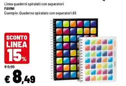 Iper La Grande Quaderni spiralati con separatori Favini offerta