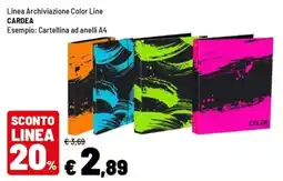 Iper La Grande Cartellina ad anelli A4 CARDEA offerta
