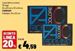 Iper La Grande Linea blocco colore Fabriano offerta