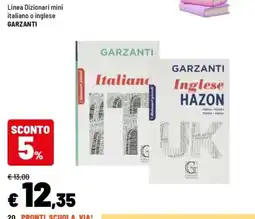 Iper La Grande Dizionari mini italiano o inglese GARZANTI offerta