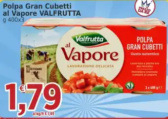 Market Ingross Polpa Gran Cubetti al Vapore Valfrutta offerta