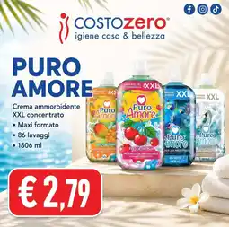 Costo Zero Puro Amore Crema ammorbidente offerta