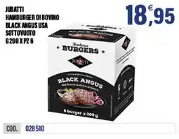 Adhoc Jubatti hamburger di bovino black angus usa offerta