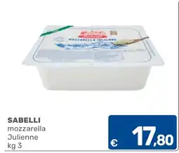 C+C Cash and Carry SABELLI mozzarella Julienne offerta