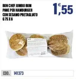 Adhoc Bon Chef Jumbo Bum pane per hamburger con sesamo offerta