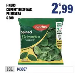 Adhoc Spinaci Primavera Findus offerta