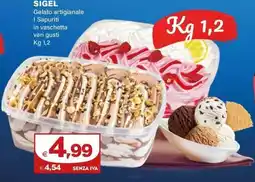 Boningros Cash and Carry SIGEL Gelato artigianale I Sapuriti offerta