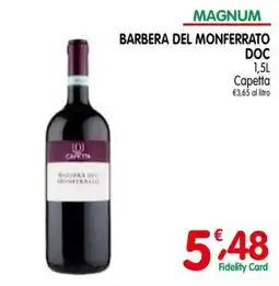 D'Ambros Barbera del Monferrato DOC Capetta offerta