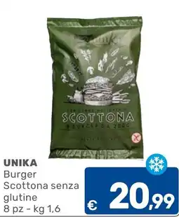 C+C Cash and Carry UNIKA Burger Scottona senza glutine offerta