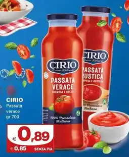 Boningros Cash and Carry Passata verace Cirio offerta