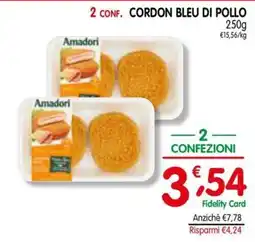 D'Ambros Cordon bleu di pollo Amadori offerta