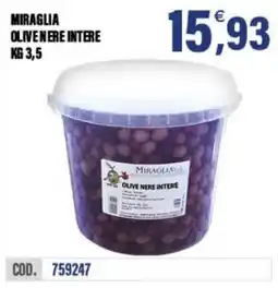 Adhoc Miraglia olive nere intere offerta