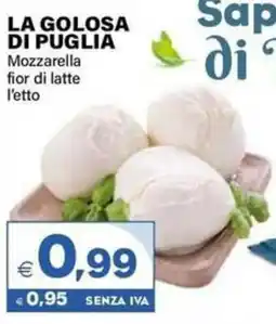 Boningros Cash and Carry La golosa di Puglia Mozzarella fior di latte offerta