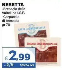 Boningros Cash and Carry Beretta bresaola della valtellina i.g.p. offerta