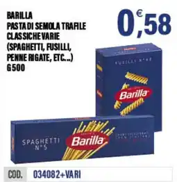 Adhoc Barilla pasta di semola trafilata classiche varie offerta