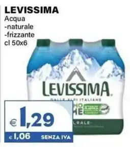Boningros Cash and Carry Acqua naturale frizzante Levissima offerta
