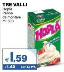 Boningros Cash and Carry Tre Valli Hoplà Panna da montare offerta