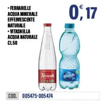 Adhoc Ferrarelle acqua minerale effervescente naturale offerta