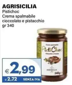 Boningros Cash and Carry AGRISICILIA Pistichoc Crema spalmabile cioccolato e pistacchio offerta
