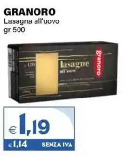 Boningros Cash and Carry Granoro lasagne all'uovo offerta