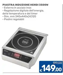 C+C Cash and Carry Piastra induzione Hendi 3500W offerta