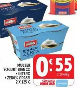Deco Maxistore Muller yogurt bianco intero zero% grassi offerta