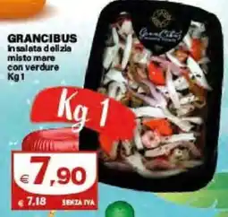 Boningros Cash and Carry Grancibus in salata d'elizia misto mare con verdure offerta