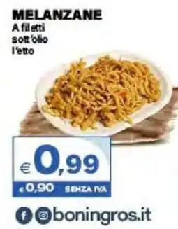 Boningros Cash and Carry Melanzane a filetti sott'olio offerta