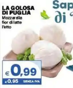 Boningros Cash and Carry La golosa di Puglia Mozzarella fior di latte offerta