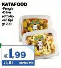 Boningros Cash and Carry Katafood Funghi Olive sott'olio offerta