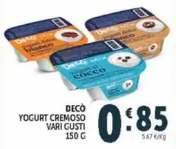 Deco Maxistore Decò yogurt cremoso vari gusti offerta