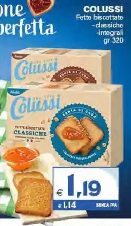 Boningros Cash and Carry Colussi Fette biscottate classiche offerta