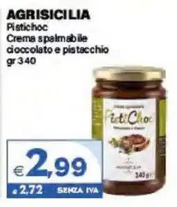 Boningros Cash and Carry Agrisicilia Pistichoc Crema spalmabile cioccolato e pistacchio offerta