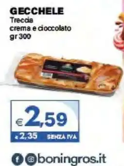 Boningros Cash and Carry Gecchele Treccia crema e cioccolato offerta