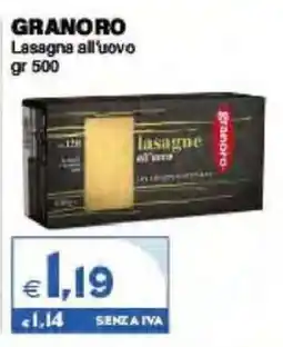 Boningros Cash and Carry Granoro Lasagna all'uovo offerta