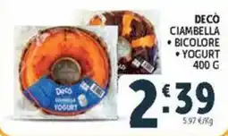 Deco Maxistore Decò ciambella yogurt offerta