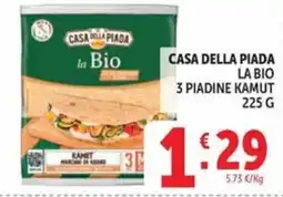 Deco Maxistore Casa della Piada la Bio 3 piadine Kamut offerta