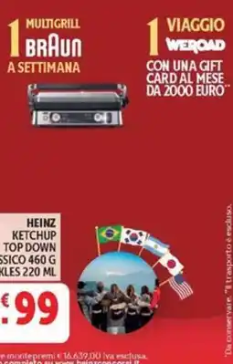 Deco Maxistore Heinz ketchup top down classico offerta