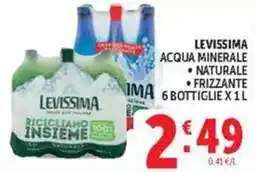 Deco Maxistore Levissima acqua minerale naturale frizzante offerta