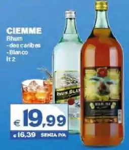 Boningros Cash and Carry Ciemme Rhum - des caribes - Bianco offerta