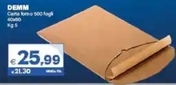 Boningros Cash and Carry DEMM Carta forno offerta