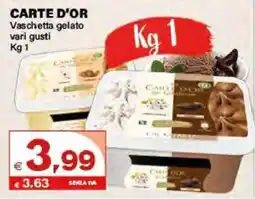Boningros Cash and Carry Vaschetta gelato Carte d'Or offerta