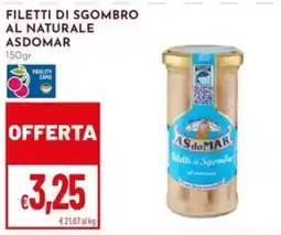 Pan Filetti di sgombro al naturale Asdomar offerta