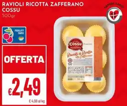 Pan Ravioli ricotta zafferano Cossu offerta