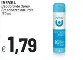 Sisa Infasil Deodorante Spray Freschezza naturale 150ml offerta